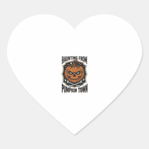 Halloween-Kürbis-Shirt Vintage Jack O Lantern Tow Herz-Aufkleber