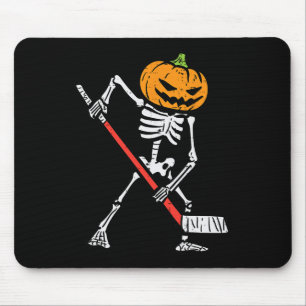 Halloween-Kürbis-Skelett-Eishockey-Kostüm Herren Mousepad