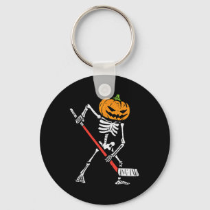 Halloween-Kürbis-Skelett-Eishockey-Kostüm Herren Schlüsselanhänger