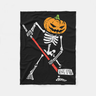 Halloween-Kürbis-Skelett-Eishockey-Kostüm Männer  Fleecedecke