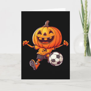 Halloween-Kürbis-Skelett-Fußball-Kostüm B Karte