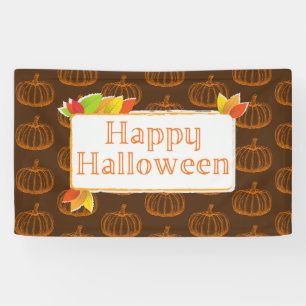 Halloween-Kürbis skizziert Banner