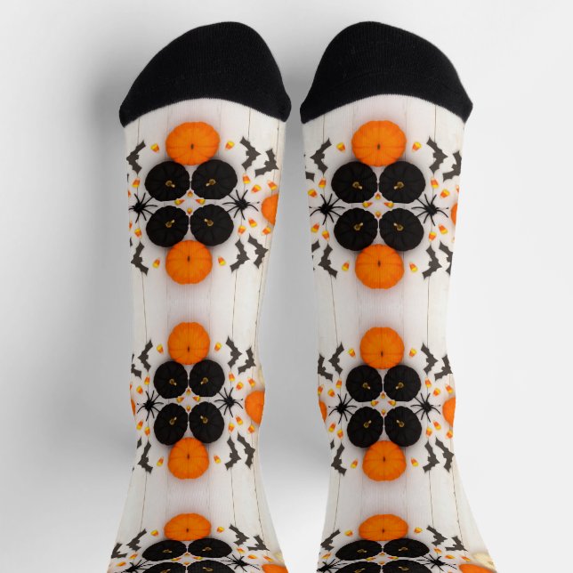 Halloween-Kürbis Socken (Oben)