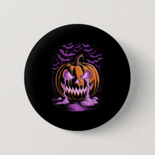 Halloween-Kürbis-Soky-Saison-Fledermäuse Button