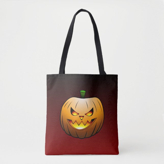 Halloween-Kürbis-Süßes-oder-Saures Tasche (Vorderseite)