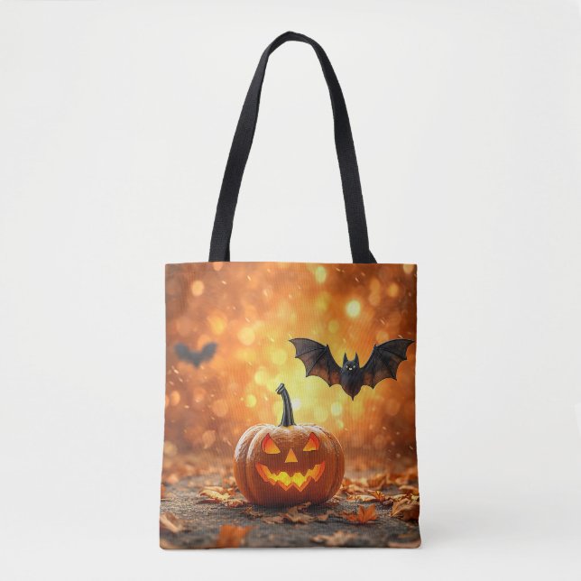 Halloween-Kürbis Tasche (Vorderseite)