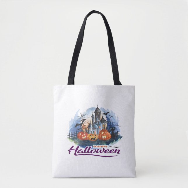 Halloween-Kürbis Tasche (Vorderseite)