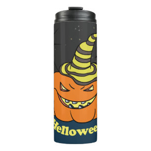 Halloween-Kürbis Thermosbecher