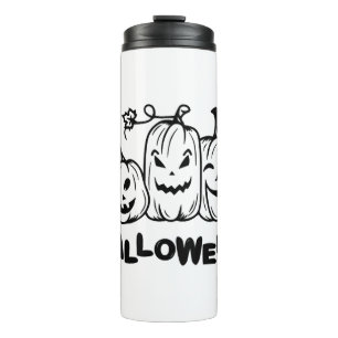 Halloween-Kürbis Thermosbecher