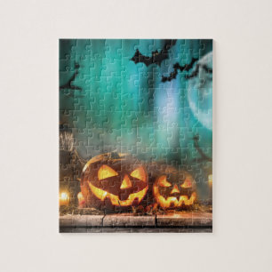 Halloween Kürbis und Fledermäuse