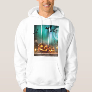 Halloween Kürbis und Fledermäuse Hoodie