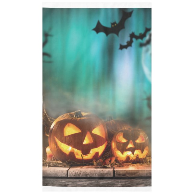 Halloween Kürbis und Fledermäuse Tischdecke (Vorderseite)