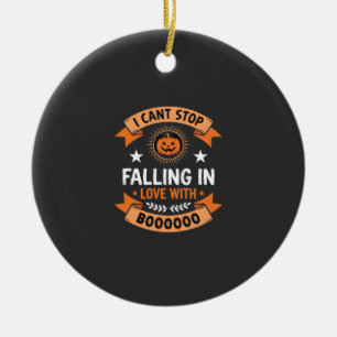 Halloween-Kürbis verliebt sich Keramik Ornament