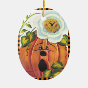 Halloween-Kürbis-Verzierung Keramikornament