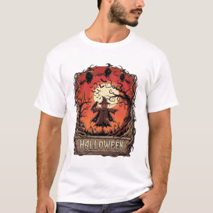 Halloween-Kürbis-Vogelscheuche-Hexen-Vollmond_1 T-Shirt