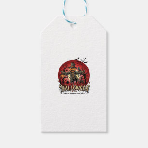 Halloween-Kürbis-Vogelscheuche-Rabe-Fledermäuse_1 Geschenkanhänger