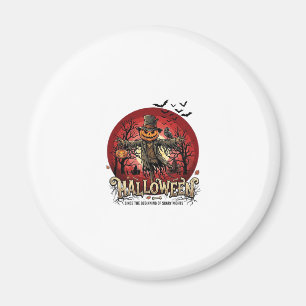 Halloween-Kürbis-Vogelscheuche-Rabe-Fledermäuse_1 Magnet
