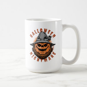 Halloween-Kürbis-Vogelscheuchendesign Kaffeetasse
