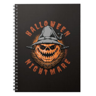 Halloween-Kürbis-Vogelscheuchendesign Notizblock