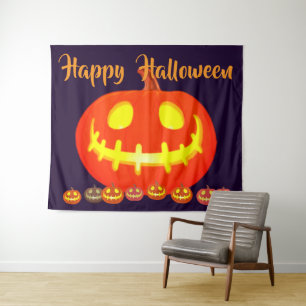 HALLOWEEN-KÜRBIS WANDTEPPICH