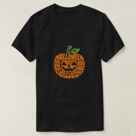 Halloween-Kürbis-Wort-Art-T-Shirt  T-Shirt