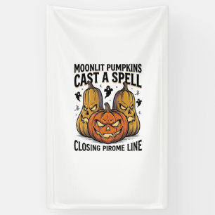 Halloween-Kürbis-Zitat Mondbeschienen Jack O Lante Banner