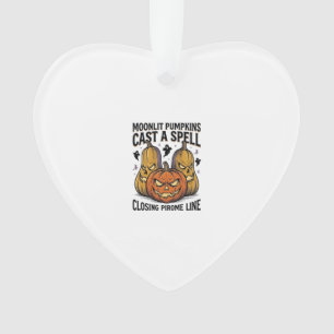Halloween-Kürbis-Zitat Mondbeschienen Jack O Lante Ornament