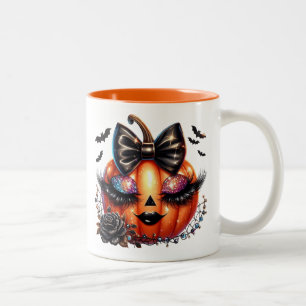 Halloween-Kürbis Zweifarbige Tasse