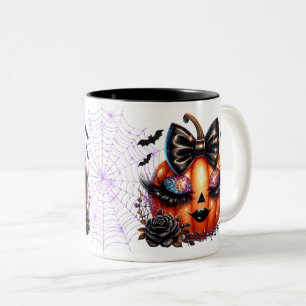 Halloween-Kürbis Zweifarbige Tasse