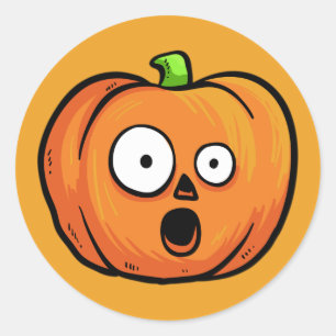 Halloween-Kürbisaufkleber 8 Runder Aufkleber