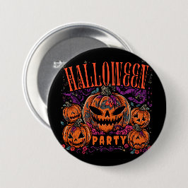 Halloween, Kürbiscoven blüht, Gothic Button