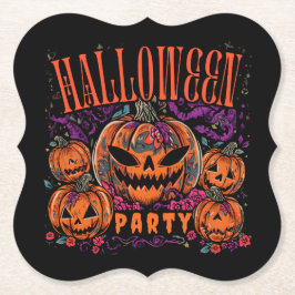 Halloween, Kürbiscoven blüht, Gothic Untersetzer
