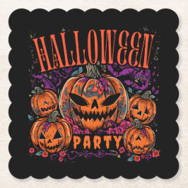 Halloween, Kürbiscoven blüht, Gothic Untersetzer