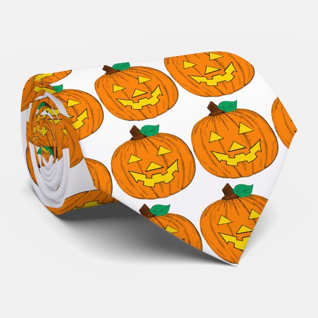 Halloween-Kürbise Krawatte (Gerollt)