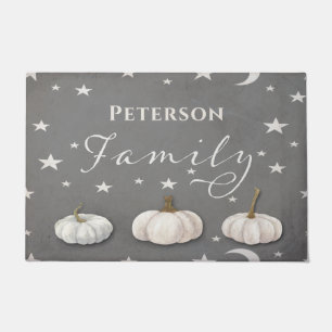 Halloween-Kürbisfamilie Monogram Fußmatte