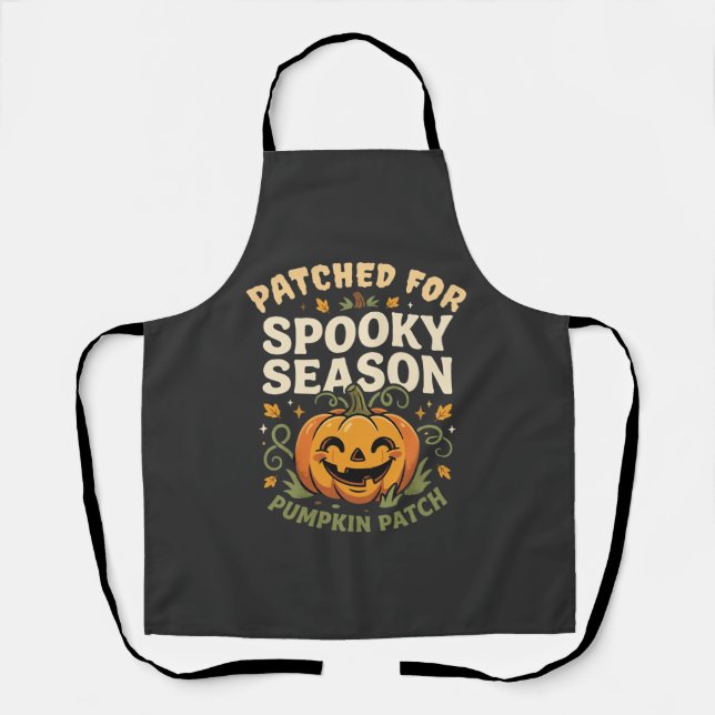 Halloween-Kürbisfeld-Lächeln Schürze (Vorderseite)