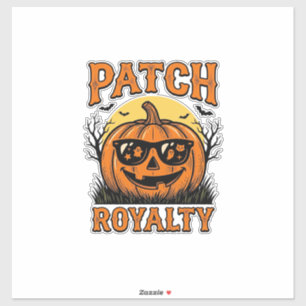 Halloween-Kürbisfeld Vintage-Jack-O-Lantern-Shi Aufkleber