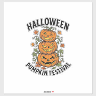Halloween-Kürbisfestival Vintage-Jack-O-Lantern Aufkleber