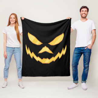 Halloween Kürbisgesicht  Fleecedecke