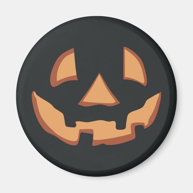 Halloween - Kürbisgesicht Magnet (Vorne)