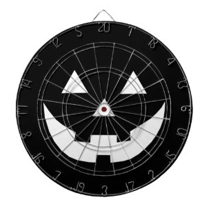 Halloween-Kürbisgesicht mit Schwarz-weißer Kürb Dartscheibe
