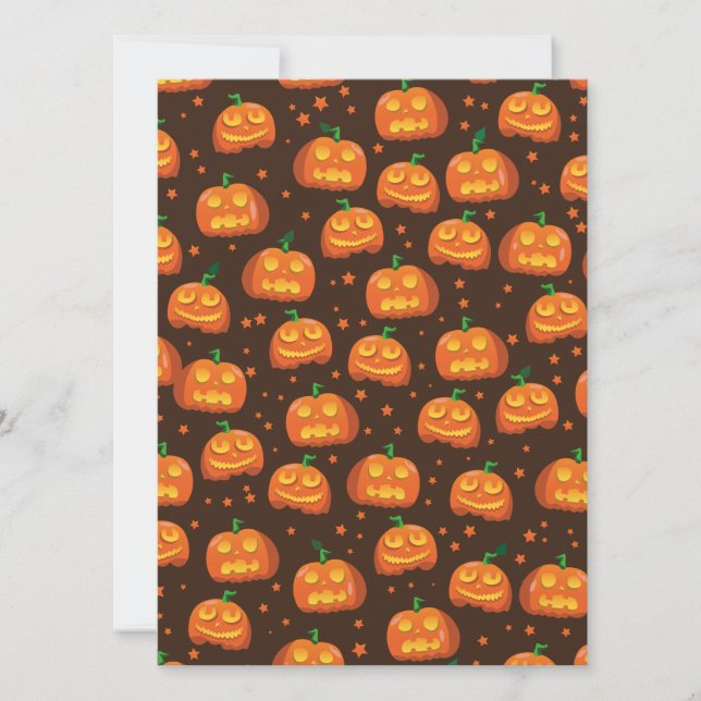 Halloween-Kürbiskopf-Muster. (Vorderseite)