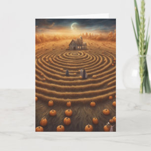 Halloween-Kürbislabyrinth treffen Sie uns am Labyr Karte