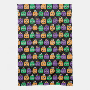 Halloween Kürbislaterne Candy Pail Geschirrtuch