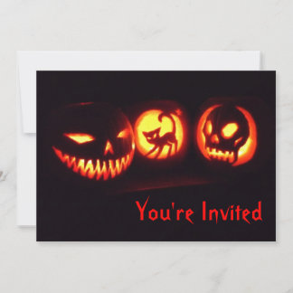 Halloween-Kürbislaterne Einladung