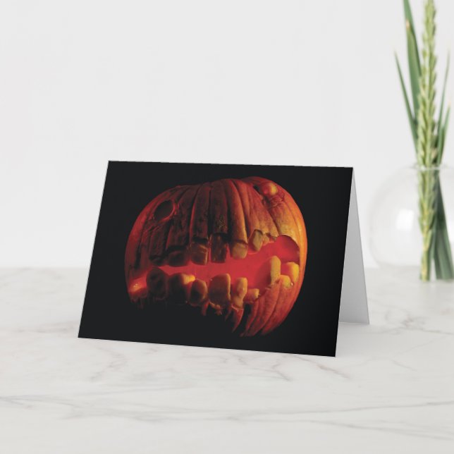 Halloween-Kürbislaterne-freier Raum nach innen Karte (Vorderseite)