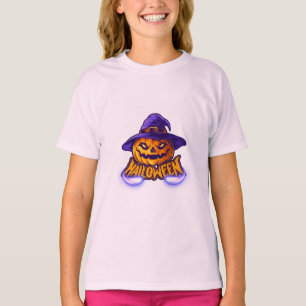 Halloween-Kürbislaterne für Mädchen T-Shirt