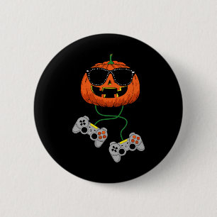Halloween Kürbislaterne Gamer Boys Kids Men Fun H Button