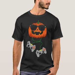 Halloween Kürbislaterne Gamer Boys Kids Men Fun H T-Shirt