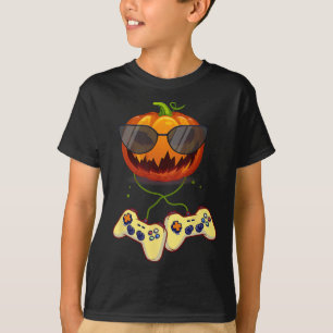 Halloween Kürbislaterne Gamer Boys Kids Men Funny T-Shirt